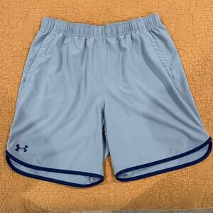 Under Armour Sky Blue Shorts with Navy Accents